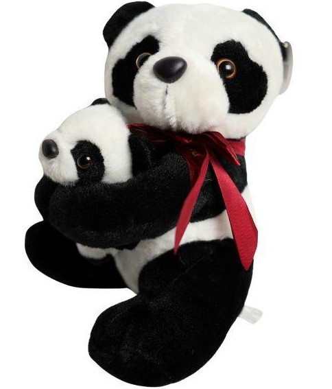 Miś Panda z Młodym - 28cm