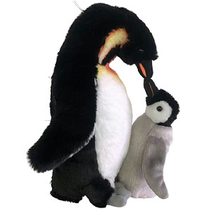 Pingwin z młodym DUBI - 28cm