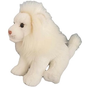 Biały Lew Siedzący DUBI - 28cm