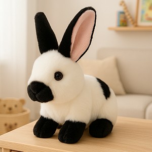 Królik Zajączek Biało-Czarny DUBI - 19cm