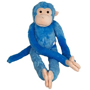 Małpka niebieska z rzepami - 75/34cm