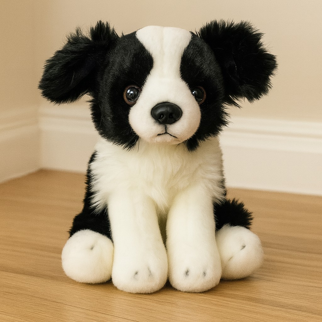 Piesek Border Collie Siedzący Realistyczny DUBI - 30cm