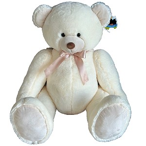 Mi Kremowy z kokard DUBI - 80cm