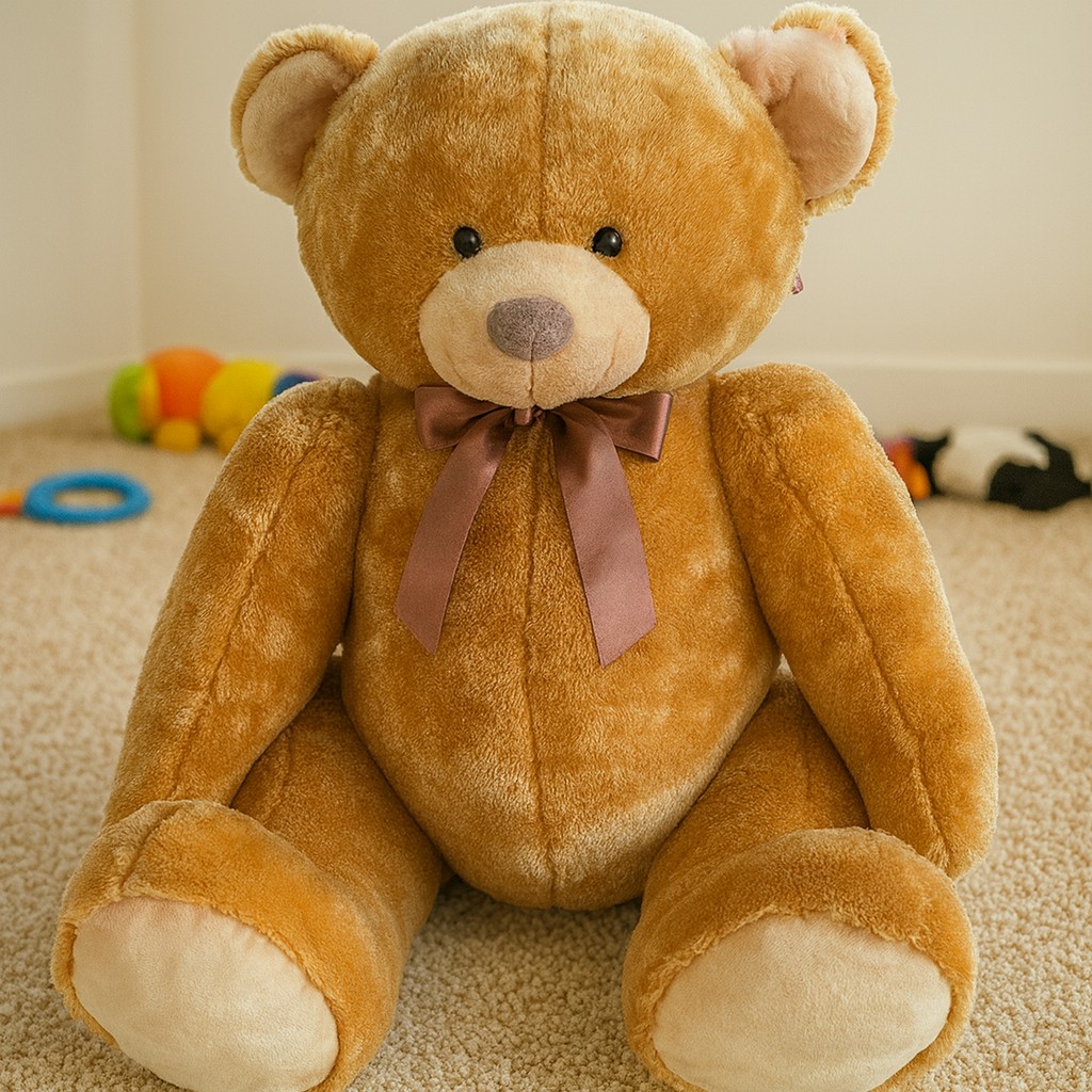 Miś Brązowy XL z kokardą DUBI - 80cm