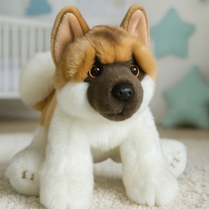 Piesek Akita Siedzący DUBI - 28cm