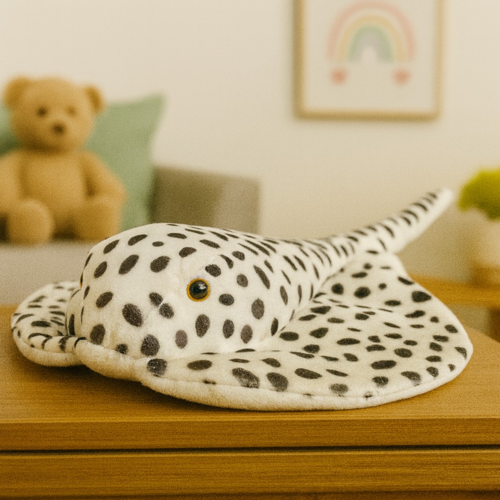 Manta Płaszczka Biała Nakrapiana DUBI - 48cm