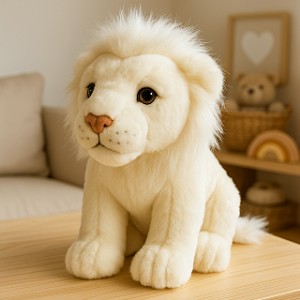 Lew Biały Siedzący DUBI - 19cm