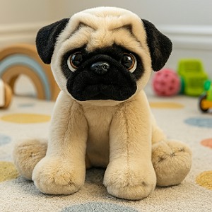 Piesek Buldog Mops DUBI - 28cm