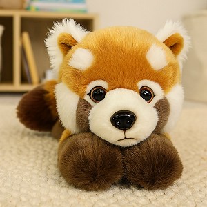 Miś Panda Czerwona Leżąca Realistyczna DUBI - 30cm