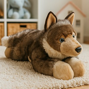 Wilk Leżący Realistyczny DUBI - 61cm