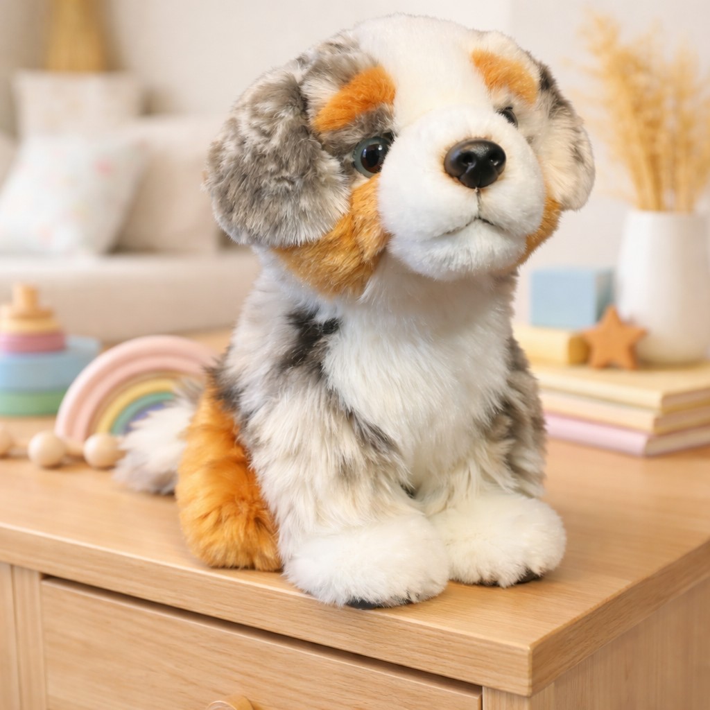 Piesek Australijski Siedzący Realistyczny DUBI - 19cm