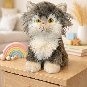 Kotek Manul Szary Realistyczny DUBI - 19cm