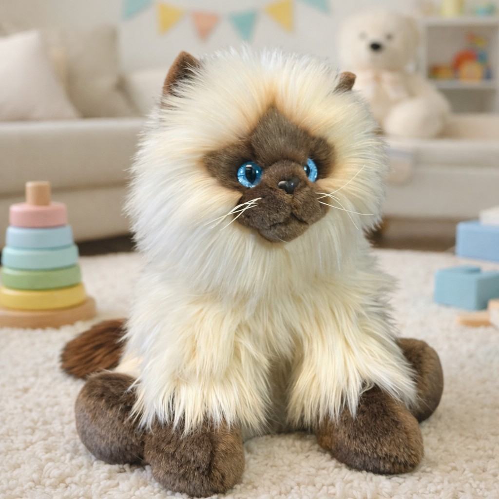 Kotek Syjamski Siedzący Realistyczny DUBI - 28cm