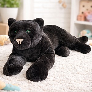 Czarna Pantera Leżąca Realistyczna DUBI - 70cm