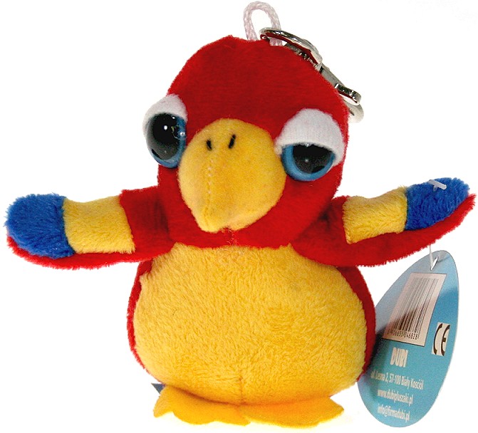 Brelok Papuga Ara czerwona - 7cm