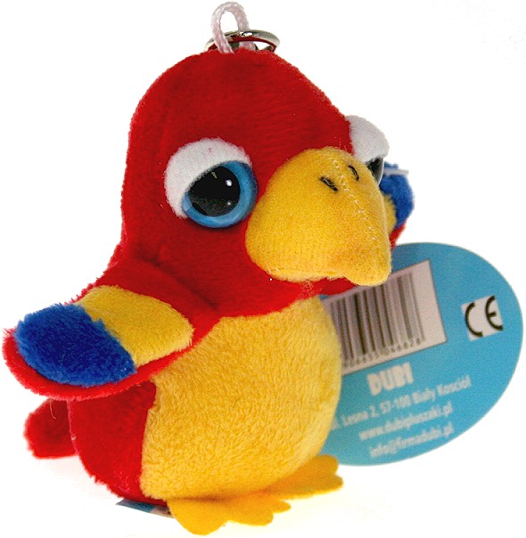 Brelok Papuga Ara czerwona - 7cm
