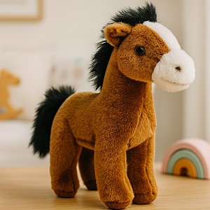 Konik Brązowy Koń Stojący DUBI - 19cm