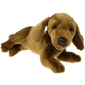 Pies jamnik brązowy DUBI - 38cm