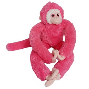 Małpka z rzepami różowa - 42/15cm
