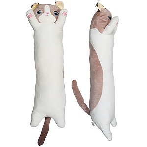 Kotek Biało-Beżowy Wałek Toczek - 90cm Kotek Biało-Beżowy Wałek Toczek - 90cm