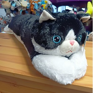 Poduszka Kotek Wałek Toczek Czarno-Biały Puszak - 65cm