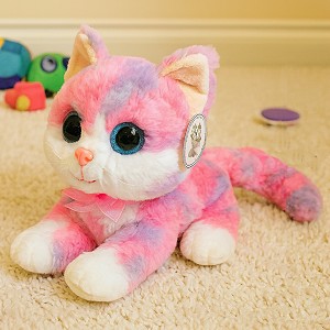 Kotek Puszysty Różowo-Fioletowy (Głos) - 47/28cm