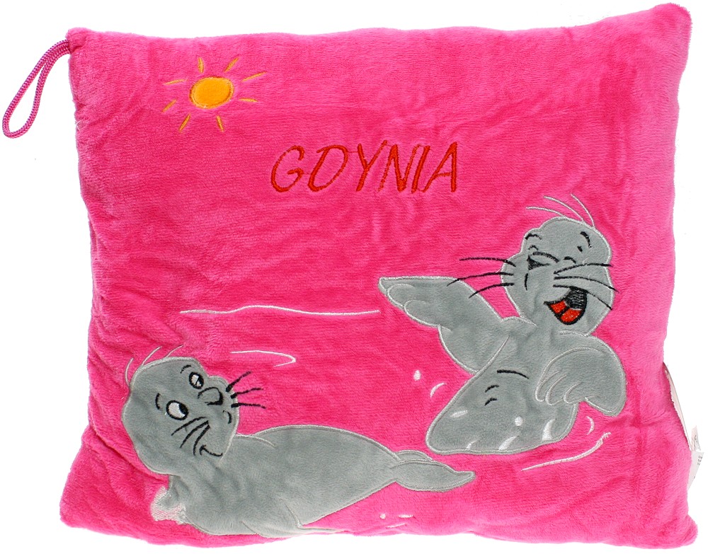Poduszka Foka Gdynia różowa - 30cm