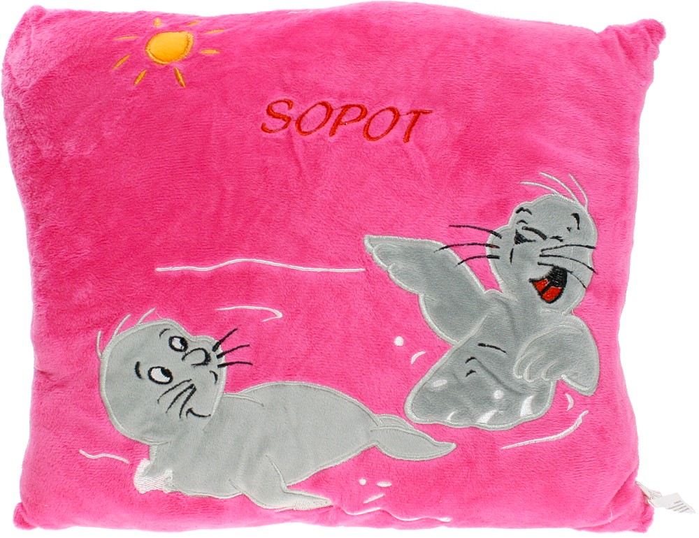 Poduszka Foka Sopot różowa - 30cm