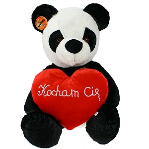 Miś panda z sercem - 70cm