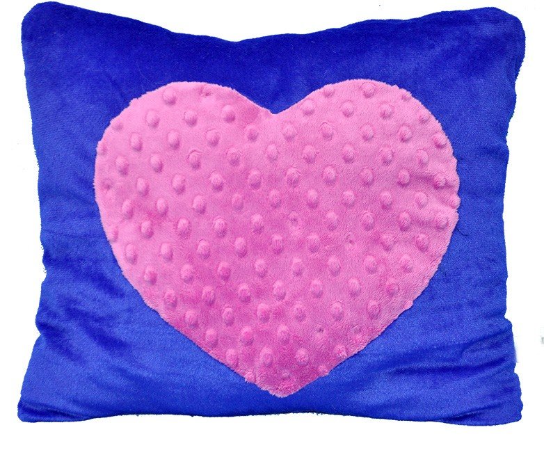 Poduszka z Sercem Love Niebieska - 38cm