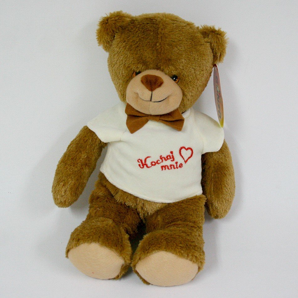 Miś Dyzio Brązowy Koszulka - 30cm