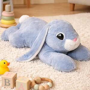 Królik Zajączek Leżący Polo szary - 80cm