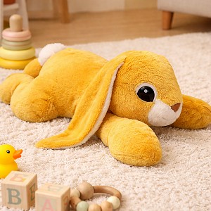 Królik Zajączek Leżący Polo brązowy - 80cm