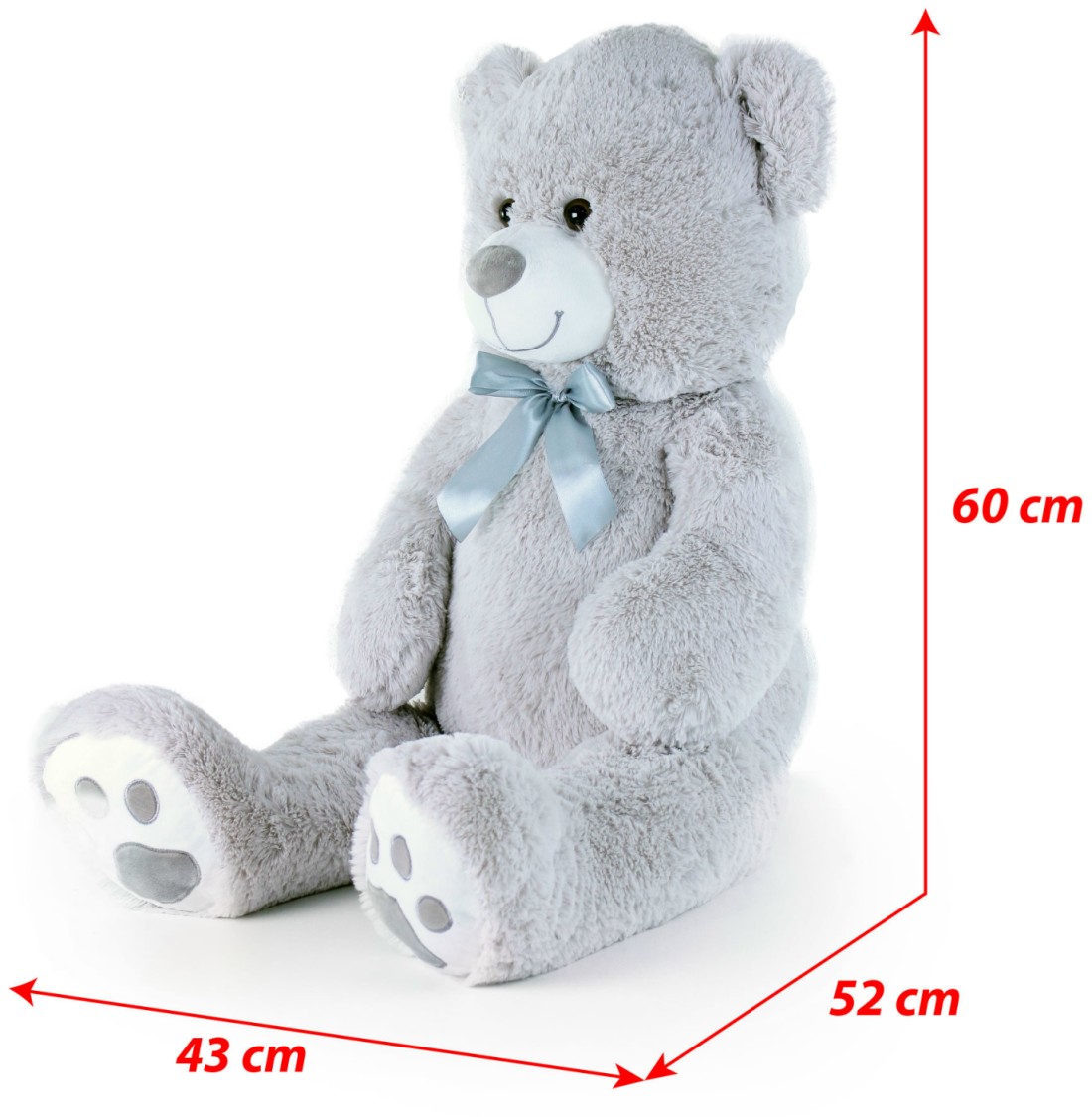 Miś Szary Bady Gigant XL - 100cm