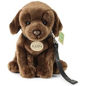 Piesek Labrador Brzowy na smyczy - 25cm