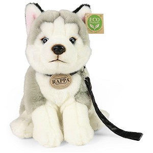 Piesek Husky na smyczy - 28cm