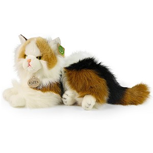 Kotek Puszek Trzykolorowy Leżący - 30cm