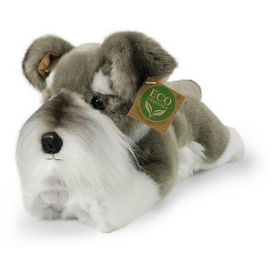 Piesek Sznaucer Terrier Szary Leżący - 32/28cm