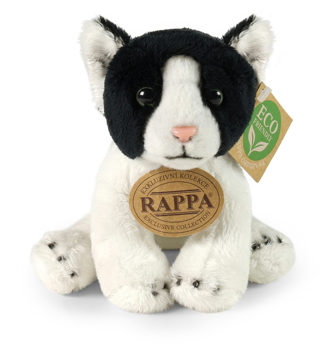 Kotek Mały Mruczek Biało-Czarny - 14cm