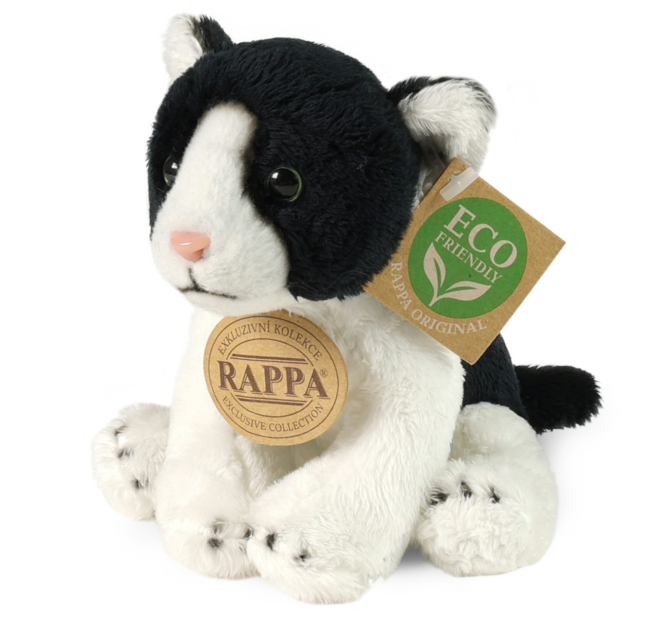 Kotek Mały Mruczek Biało-Czarny - 14cm