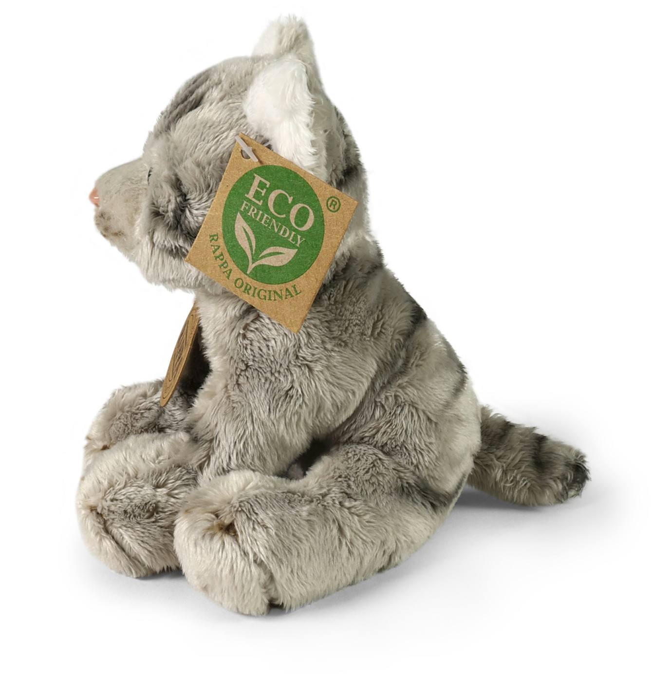 Kotek Mały Mruczek Szary Pręgowany - 14cm