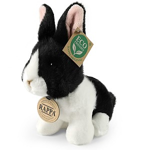 Królik Czarno-Biały Zajączek - 16cm