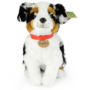 Piesek Owczarek Australijski Siedzący Realistyczny - 35cm