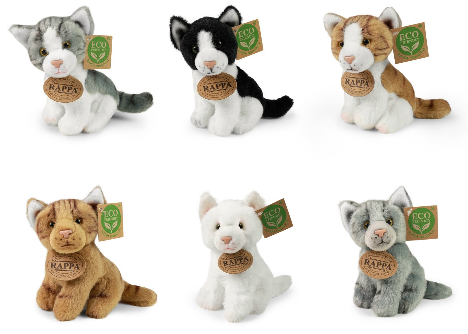 Kotek Biało-Czarny Siedzący Realistyczny - 12cm