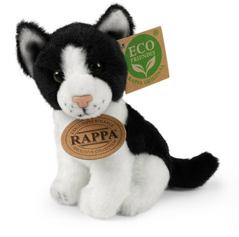 Kotek Biało-Czarny Siedzący Realistyczny - 12cm