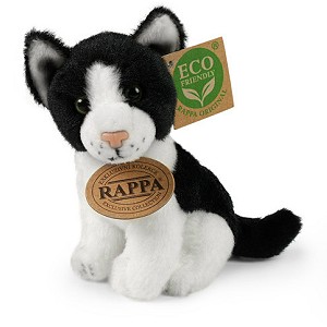 Kotek Biało-Czarny Siedzący Realistyczny - 12cm