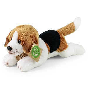 Piesek Leżący Beagle Szczeniaczek - 18cm