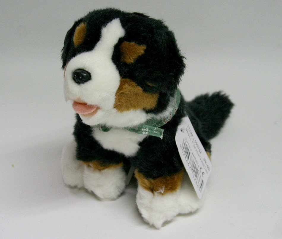 Pies Bernardyn Czarny (Głos) - 20cm