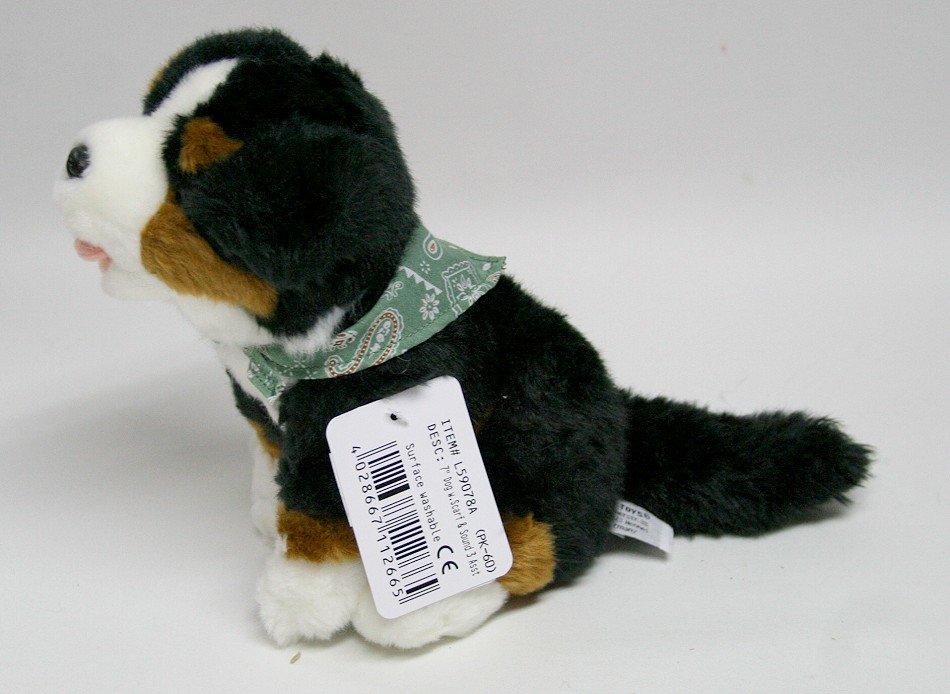 Pies Bernardyn Czarny (Głos) - 20cm