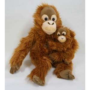 Małpka Orangutan z młodym Zoo - 48/30cm